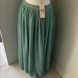 Size Med Pastel Green Tulle Satin Skirt The House of Flynn nwt